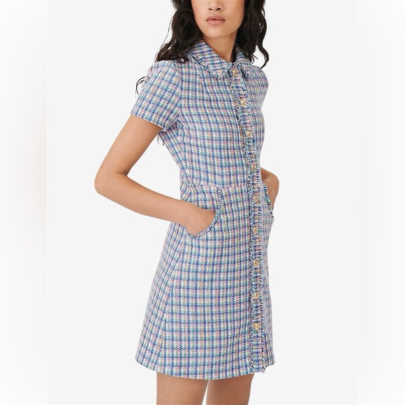 MAJE Renizam Multicolor Tweed Dress - NWT - Size 36 / Small - Picture 3 of 16